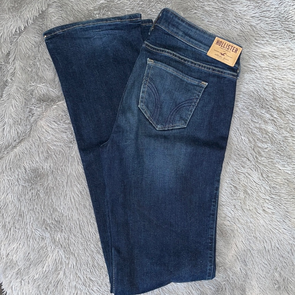 Hollister Co Boot Cut Destoyed Jeans Size 9 Long